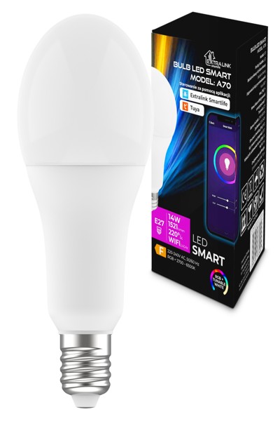 Ampoule LED Smartlife E27 A70 Wi-Fi Extralink