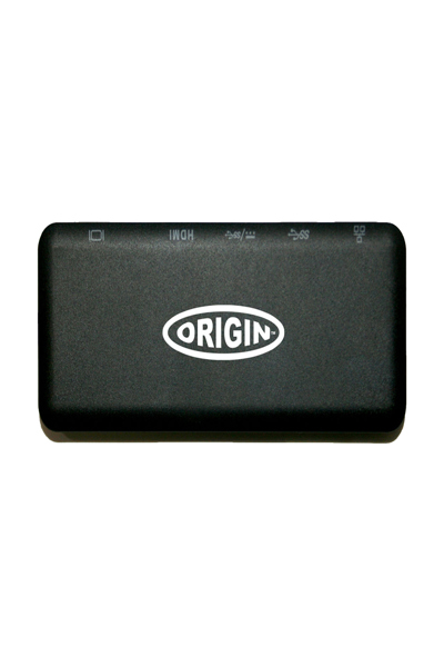 Origin Storage 4K Travel Dock USB C - Docking - USB 3.2 Gen 1 (3.1 Gen 1) Type-C - Black