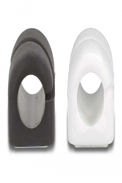 Delock Cable holder kit - desk mountable, surface mountable, wall mountable - 18404