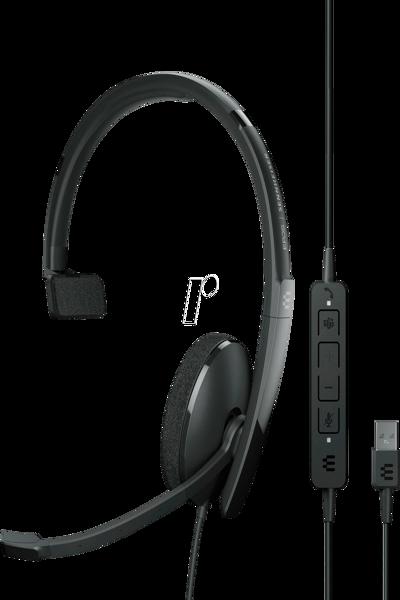 EPOS | SENNHEISER ADAPT 130T USB II - Headset - Head-band - Office/Call center - Black - Monaural - Multi-key - Mute - Volume + - Volume - - 1000899
