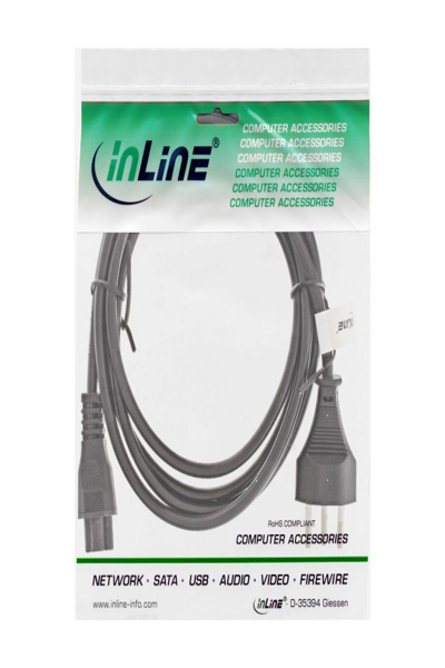 Câble d'alimentation en ligne pour ordinateur portable, couplage 3 broches, 2 m
