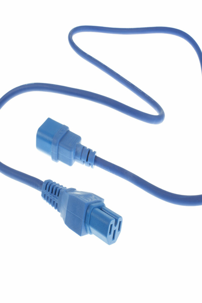 Cordon d'alimentation ACT C14 - C15 bleu 3 m, 3 m, coupleur C14, coupleur C15, 250 V, 10 A
