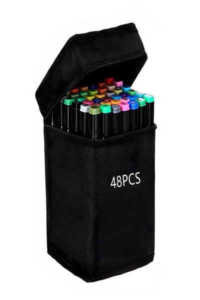 Jeu de marqueurs à alcool 48 couleurs à double pointe Extralink