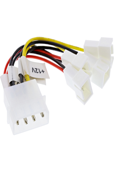 InLine Fan Adapter Cable 2x 12V and 2x 5V for 4 Fans