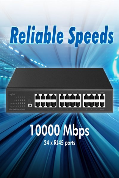 LogiLink 24-portars Gigabit Ethernet Desktop Switch - NS1324