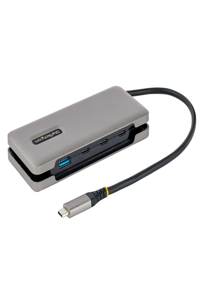StarTech.com Hub USB-C 4 ports, 1 port USB-A et 3 ports USB-C, USB 3.1 10 Gbit/s, alimenté par bus, hub USB Type-C avec câble enveloppant de 25 cm, hub USB-C vers USB-A portable