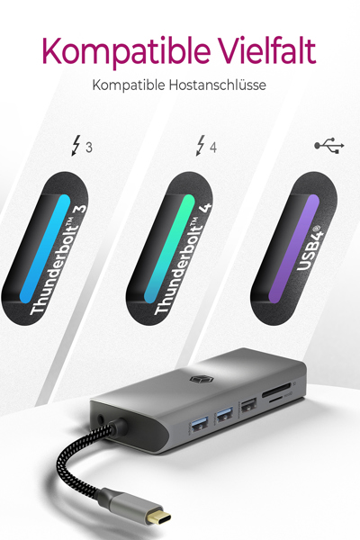 ICY BOX IB-DK4061-CPD USB-C 12-portars dockningsstation - IB-DK4061-CPD