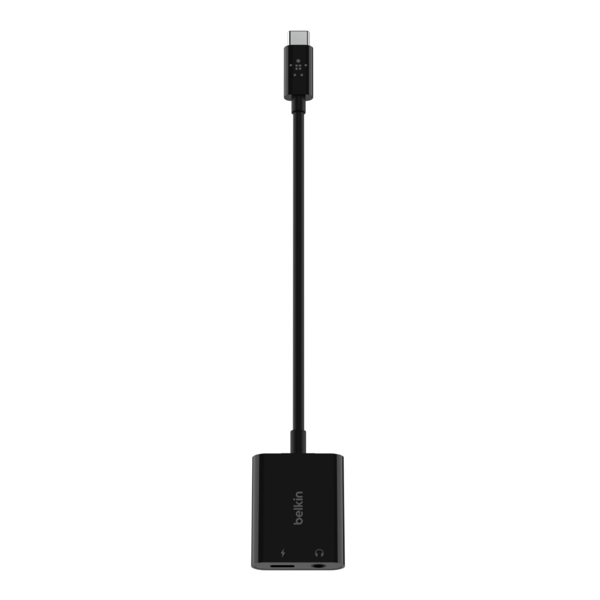 Belkin RockStar - USB-C to headphone jack / charging adapter - NPA004BTBK