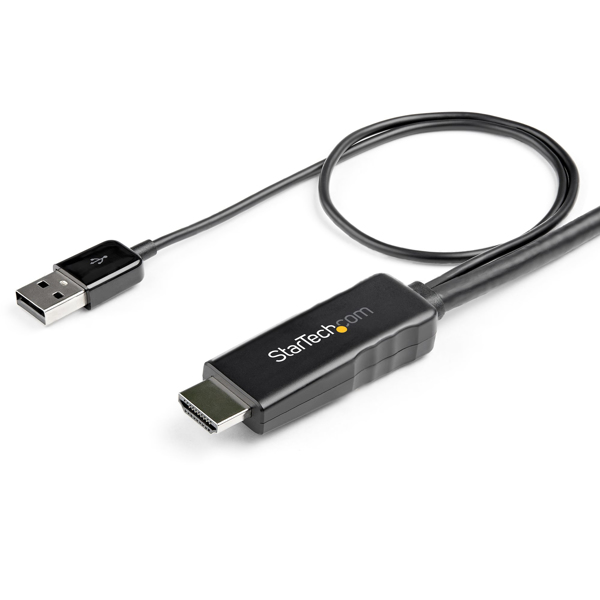 StarTech 2m (6ft) HDMI to DisplayPort Cable 4K 30Hz - Active HDMI 1.4 to DP 1.2 Adapter Cable with Audio - USB Powered Video Converter - Video cable - DisplayPort / HDMI - 2 m - HD2DPMM2M