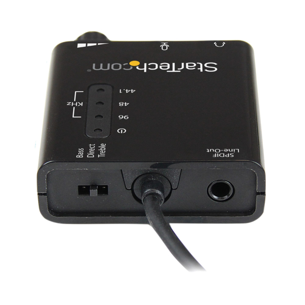 StarTech USB Stereo Audio Adapter External Sound Card with SPDIF Digital Audio - 5.1 channels - 24 bit - 91 dB - USB - ICUSBAUDIO2D