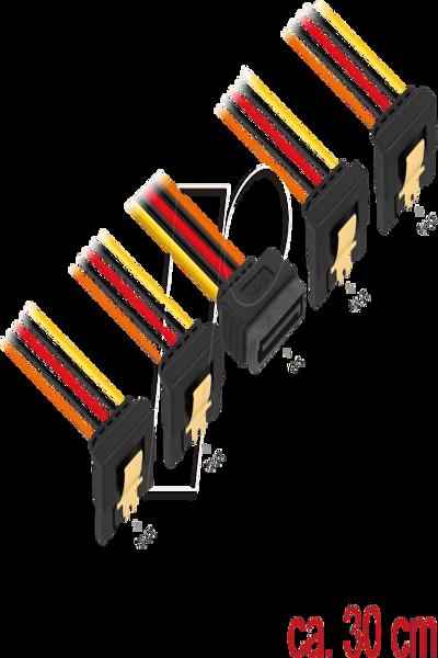 Delock Strömfördelare - SATA-ström (P) rak till SATA-ström (R) vinklad - 60167