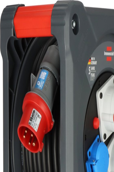 Brennenstuhl 9222300120, Svart, Blå, Röd, Plast, 3 AC-uttag, CEE, Typ E / F, Rak, 30 m - 9222300120