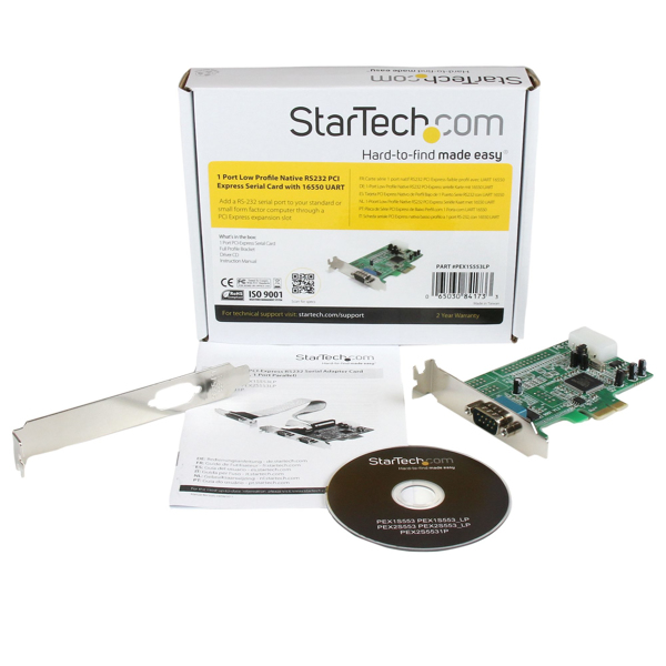 StarTech Serial RS232 PCIe Card 16550 UART PEX1S553LP - PEX1S553LP