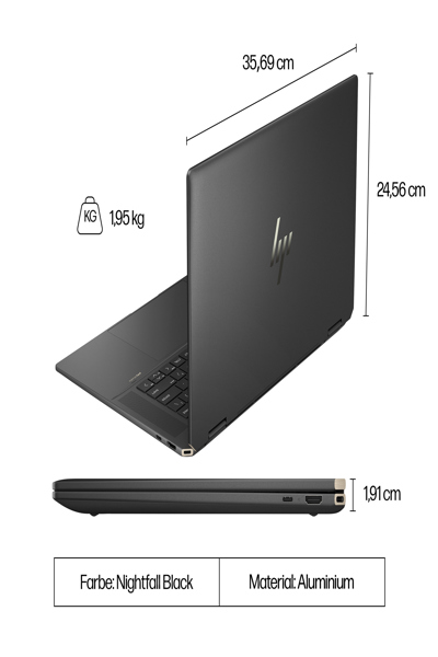 HP Spectre x360 16-aa0072ng 16" 2-i-1 Laptop - 9P3H1EA#ABD