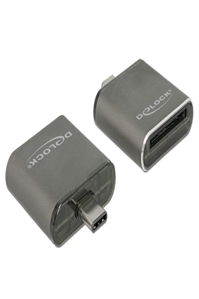 Delock USB Typ-C SDHC / SDXC UHS-II / MMC Kortläsare med en kortplats - 91498