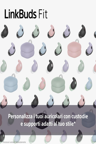 Sony LinkBuds Fit – Äkta trådlösa hörlurar med mikrofon - WFLS910NG