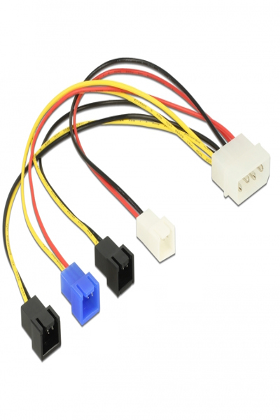 Delock Molex 4-pins > 4 x 2-pins fläkt (12 V / 7 V / 5 V) - 85516