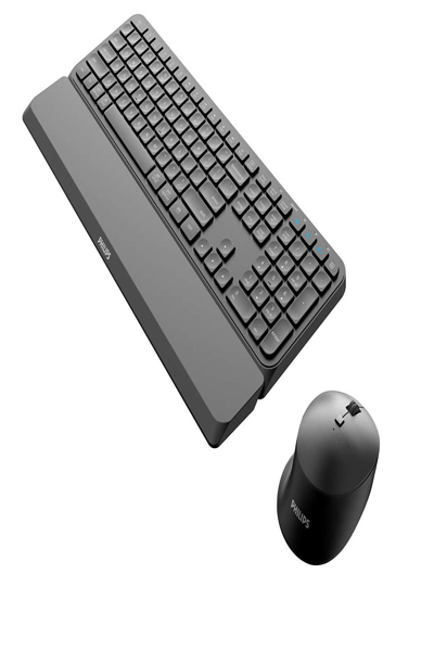 Philips 6000 series SPT6607B/21, Full-size (100%), Wireless, RF Wireless + Bluetooth, Black, Mouse included - SPT6607B/21