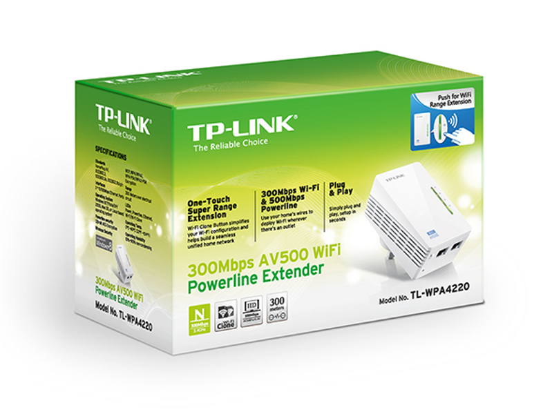 TP-LINK TL-WPA4220 - Bridge - HomePlug AV (HPAV) - TL-WPA4220