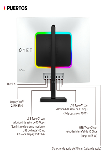 HP OMEN Transcend 32 UHD OLED Gaming Monitor: 32-inch 4K OLED gaming monitor. - 9R181AA#ABB