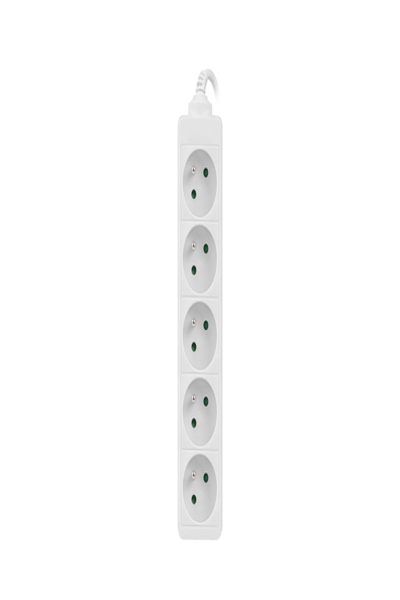 Lanberg PS0-05E-0150-W - 1.5 m - 5 AC outlet(s) - Indoor - White - 10 A