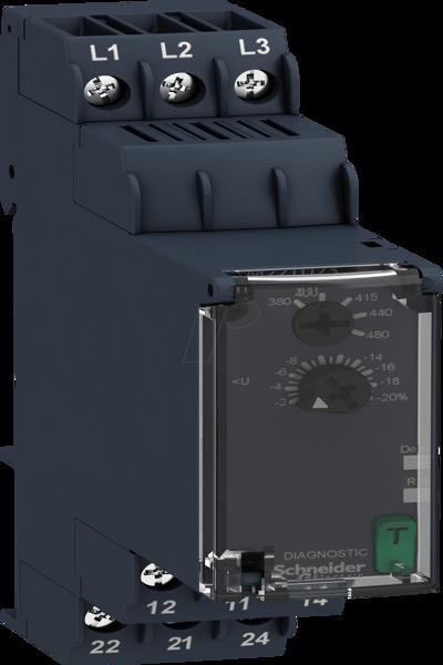 Schneider RM22TU23, Noir, IP20, IP40, CSA RCM UL GL CE CCC EAC, 380 - 480 V, 50 - 60 Hz, 90 g