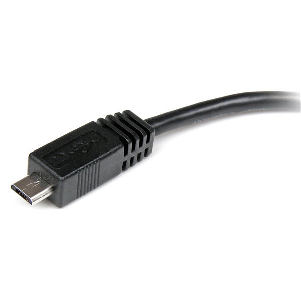 StarTech 6in Micro USB to Mini USB Adapter Cable M/F - 0.15 m - Mini-USB B - Micro-USB A - Male/Female - Black - UUSBMUSBMF6