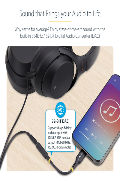 StarTech.com USB-C Audio Adapter to 3.5mm Jack - USBCAUDIO2