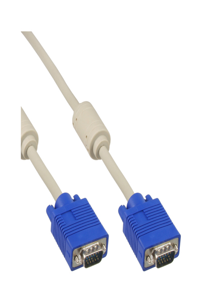 Câble S-VGA InLine 15 HD gris mâle / mâle 2 m