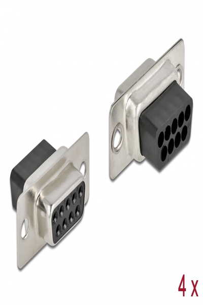 Connecteur de données Delock - DB-9 (F) (pack de 4)