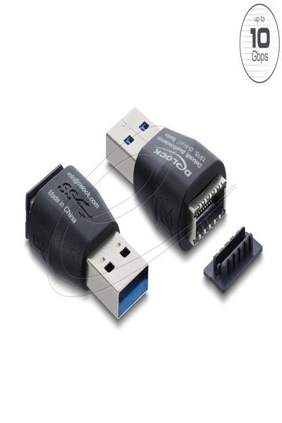 Delock Adapter USB 10 Gbps Type-A plug to 10 Type-E Key A - Adapter - 67339