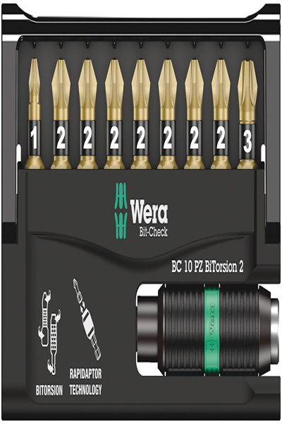 Wera 05347153001, 10 pièce(s), Pozidriv