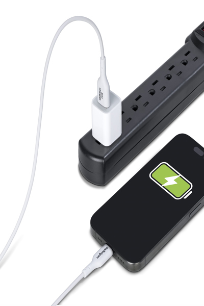 StarTech.com 1m vit USB-A till USB-C laddningskabel - USB2AC1MNCWHE