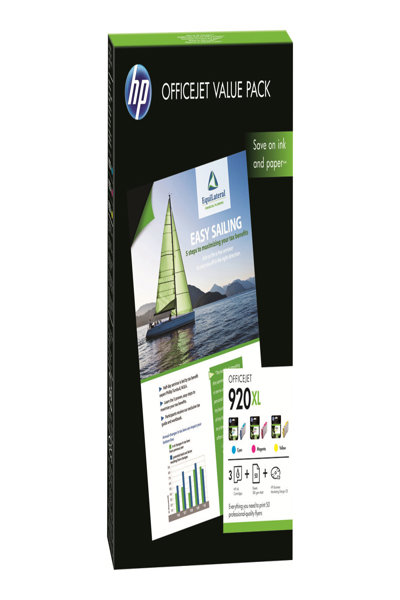 HP 920XL High Yield: Cyan, Magenta, Yellow Pigment-based Ink, 3 Pcs - CH081AE