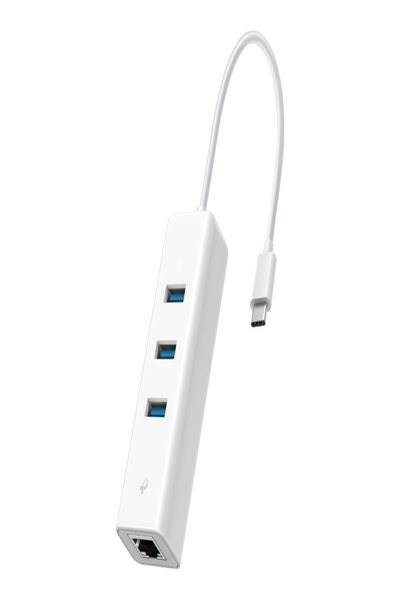 TP-LINK UE330C V1 - Hubb - USB-C, med Gigabit Ethernet - UE330C