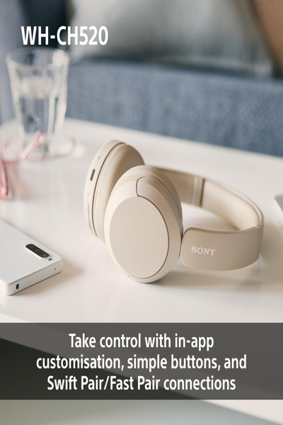 Sony WH-CH520 Hörlurar med Mikrofon - WHCH520P.CE7