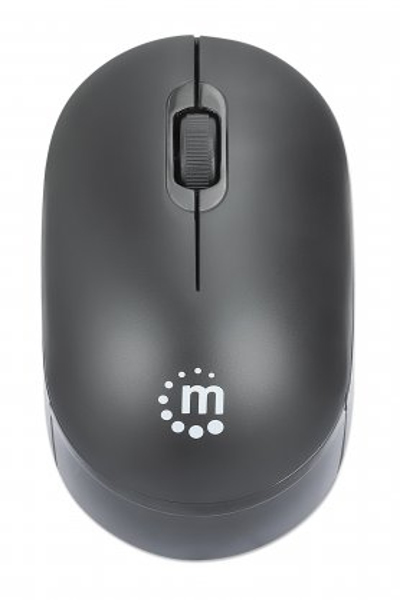 Manhattan Performance III Wireless Mouse - Black - 1000dpi - 2.4Ghz (up to 10m) - USB - Optical - Ambidextrous - Three Button with Scroll Wheel - USB nano receiver - AA battery (not included) - Low friction base - Three Year Warranty - Retail Box - Ambidextrous - O - 190145