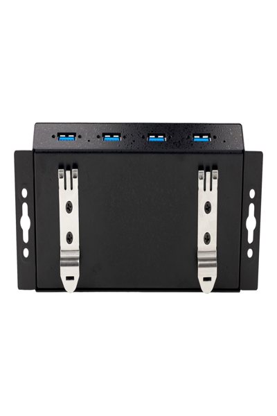 StarTech.com 4-Port Industrial USB 3.0 5Gbps Hub, Rugged USB Hub w/15kV Air/8kV Contact ESD and Surge Protection, DIN/Wall/Desk Mountable USB-A Hub, USB Expansion Hub with Locking Ports - 5G4AINDNP-USB-A-HUB