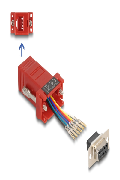 Adaptateur série Delock - DB-9 (F) vissable vers RJ-12 (6 broches) (F)