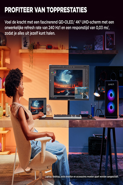 HP OMEN Transcend 32 UHD OLED Gaming Monitor: 32-inch 4K OLED gaming monitor. - 9R181AA#ABB