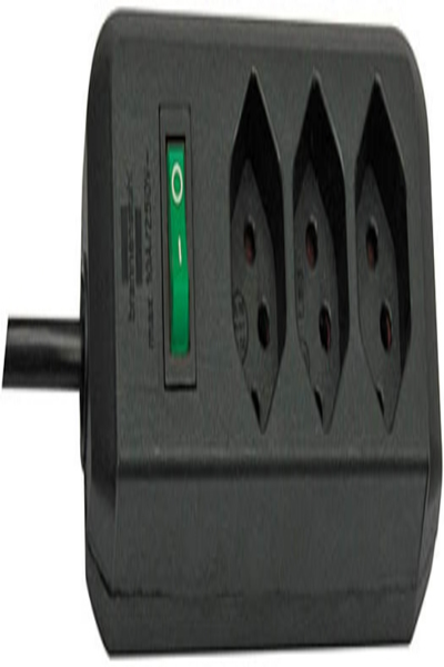 Brennenstuhl 1158622 - 2 m - Black - 3 AC outlet(s) - 1158622