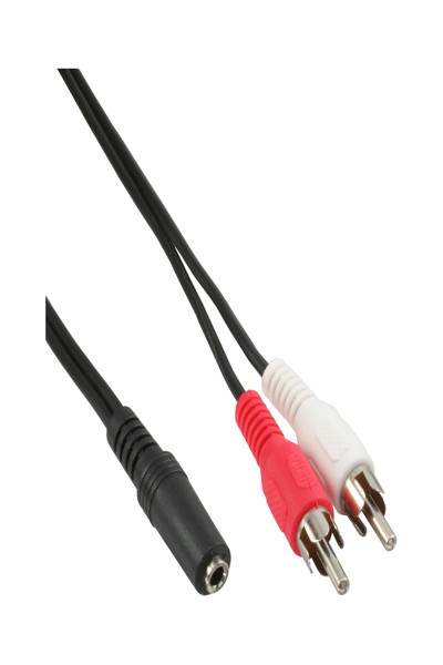Câble audio InLine 2x RCA mâle / 3,5 mm stéréo femelle 5 m