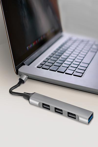 LogiLink UA0391 4-Port USB 3.0 Hub Aluminium USB-A - UA0391