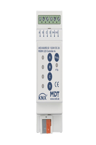 Contrôleur LED MDT RGBW 4 canaux 2/4A 2TE REG