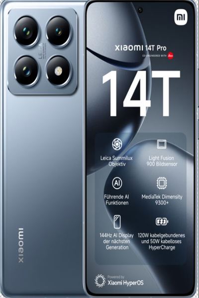 Xiaomi 14T Pro - Titan Blue - Telekom - Smartphone - 512 GB