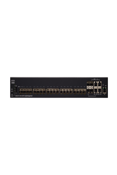 Cisco SX350X-24F Stackable Managed Switch | 24 Ports 10 Gigabit Ethernet (GbE) | 20 Slots SFP+ | 4 x 10G Combo SFP+ | Limited Lifetime Protection (SX350X-24F-K9-UK) - Managed - L2+/L3 - 10G Ethernet (100/1000/10000) - Rack mounting - 1U - SX350X-24F-K9-UK