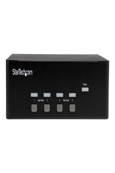 StarTech.com 4-port KVM Switch with Dual VGA - USB 2.0 - 1920 x 1200 pixels - Black - SV431DVGAU2A