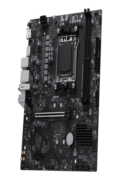 MSI Pro A620AM-G Evo WiFi AMD A620A Socket AM5 micro ATX - Motherboard - AMD Socket AM5 (Ryzen Zen4) - 7E96-001R