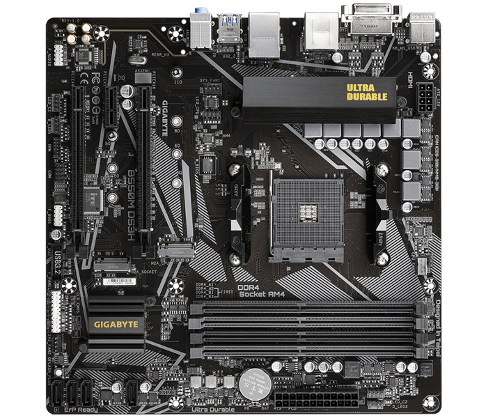 Gigabyte B550M DS3H 1.0 AMD motherboard, AM4, Micro ATX - B550M DS3H