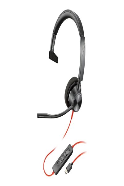 HP POLY Blackwire 3310: USB-C Headset, Wired, Black